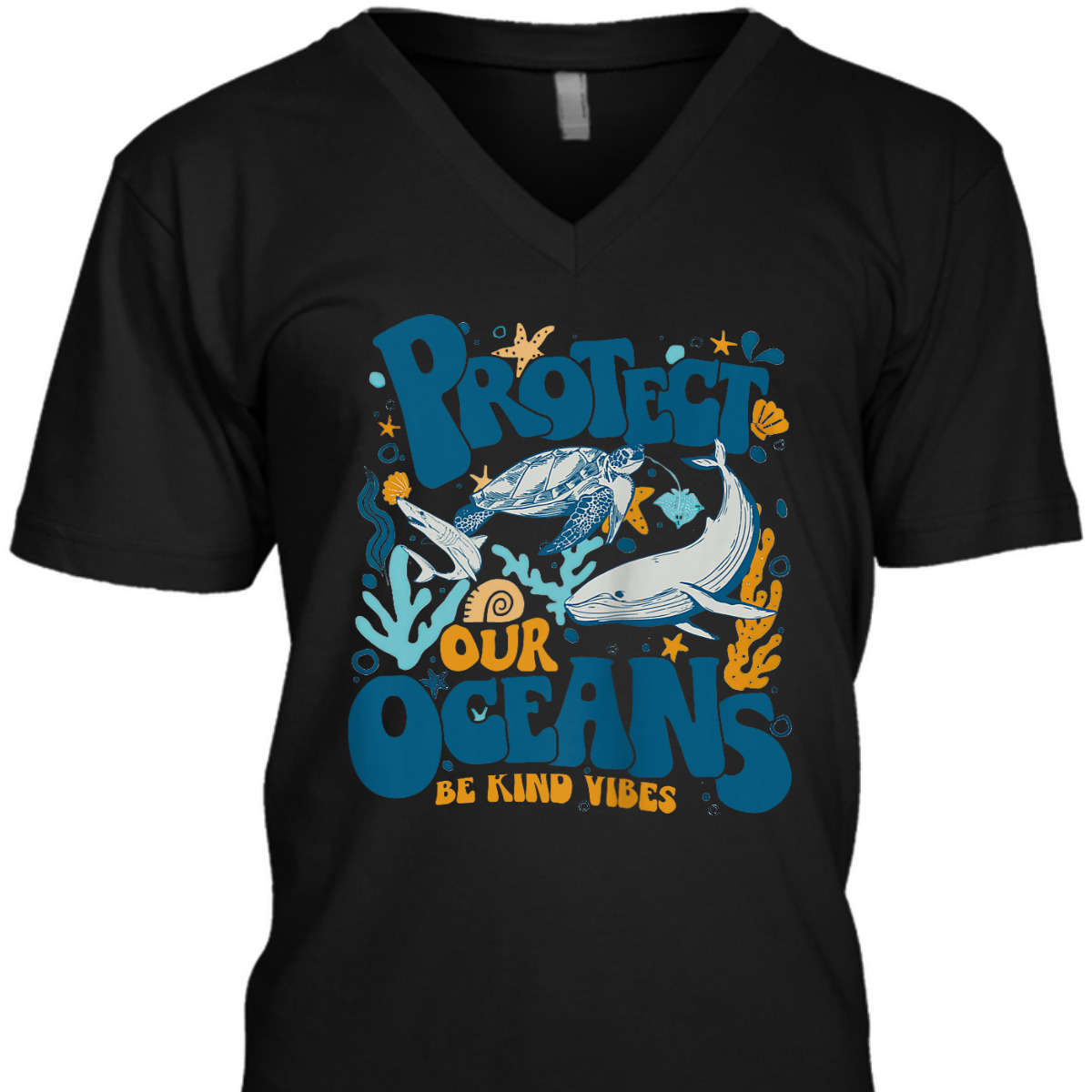 Protect Our Oceans Be Kind Vibes, Respect The Locals Back T-Shirt
