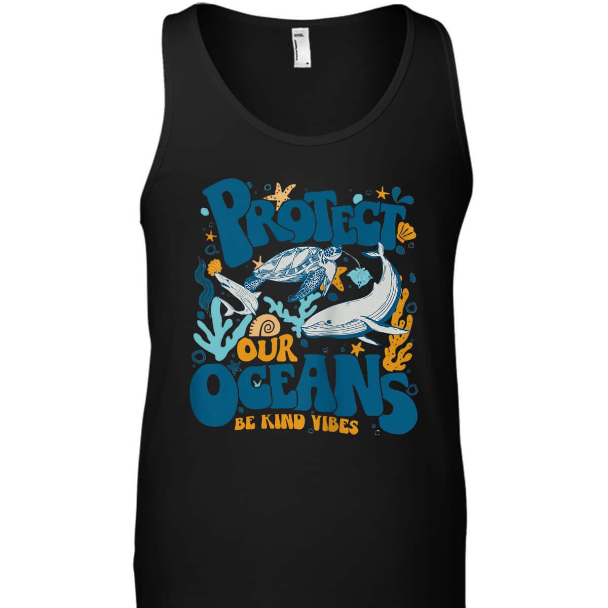 Protect Our Oceans Be Kind Vibes, Respect The Locals Back T-Shirt