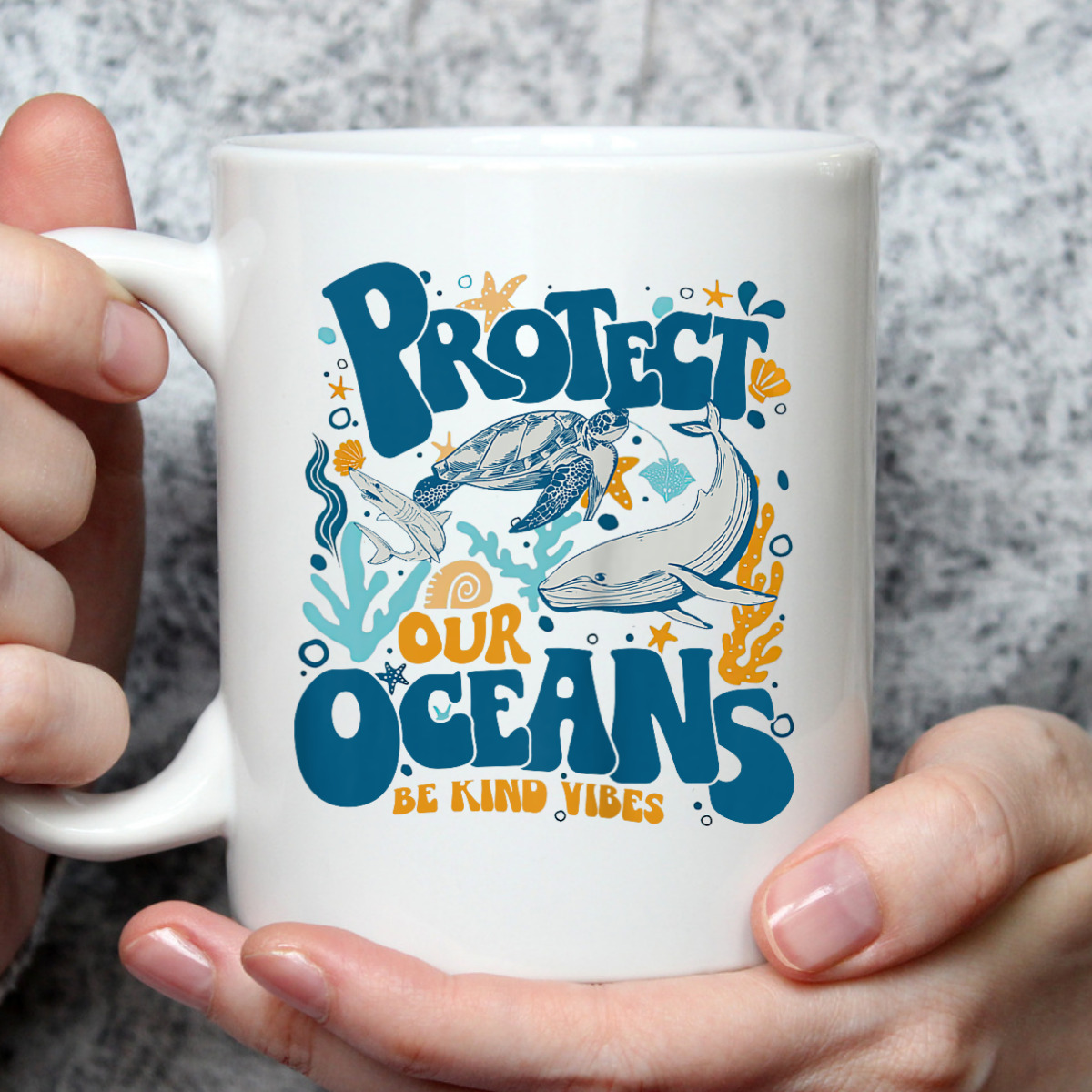 Protect Our Oceans Be Kind Vibes, Respect The Locals Back T-Shirt