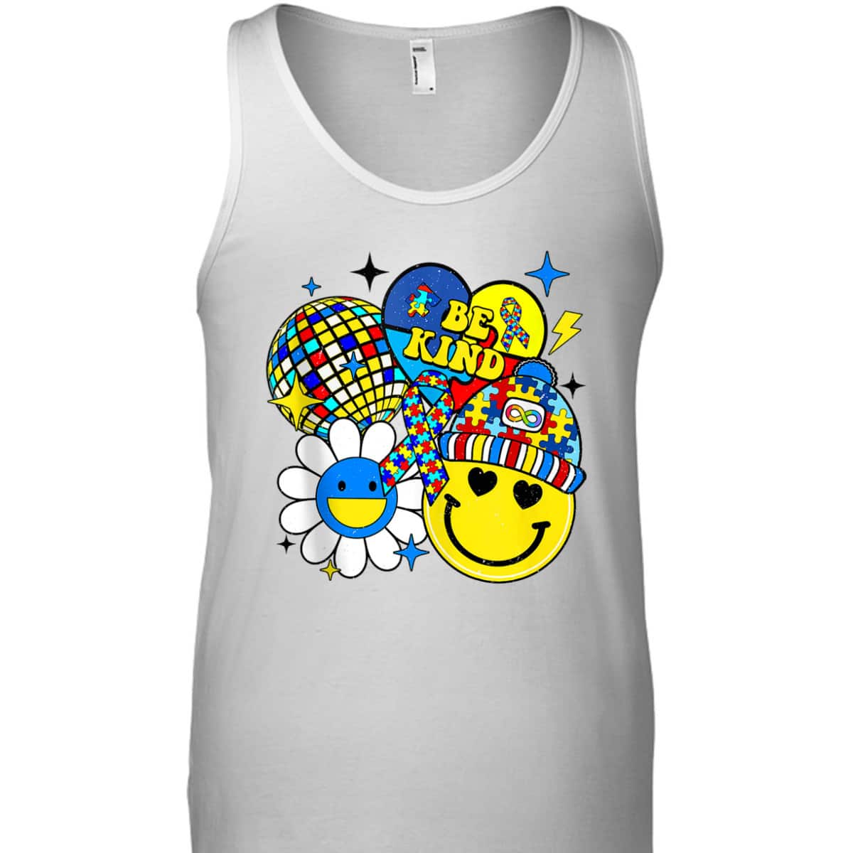 Be Kind Autism Awareness Positive Vibes Puzzle Mental Health T-Shirt Be Kind Autism Awareness Positive Vibes Puzzle Mental Health T-Shirt