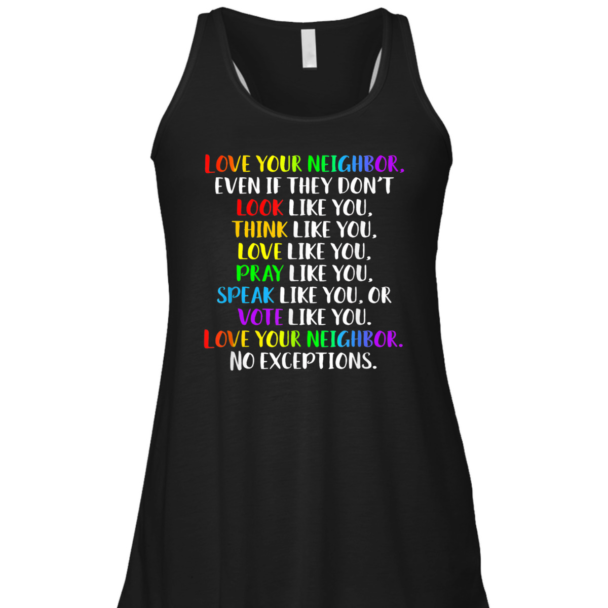 Love Your Neighbor Kindness Equality Rainbow T-Shirt
