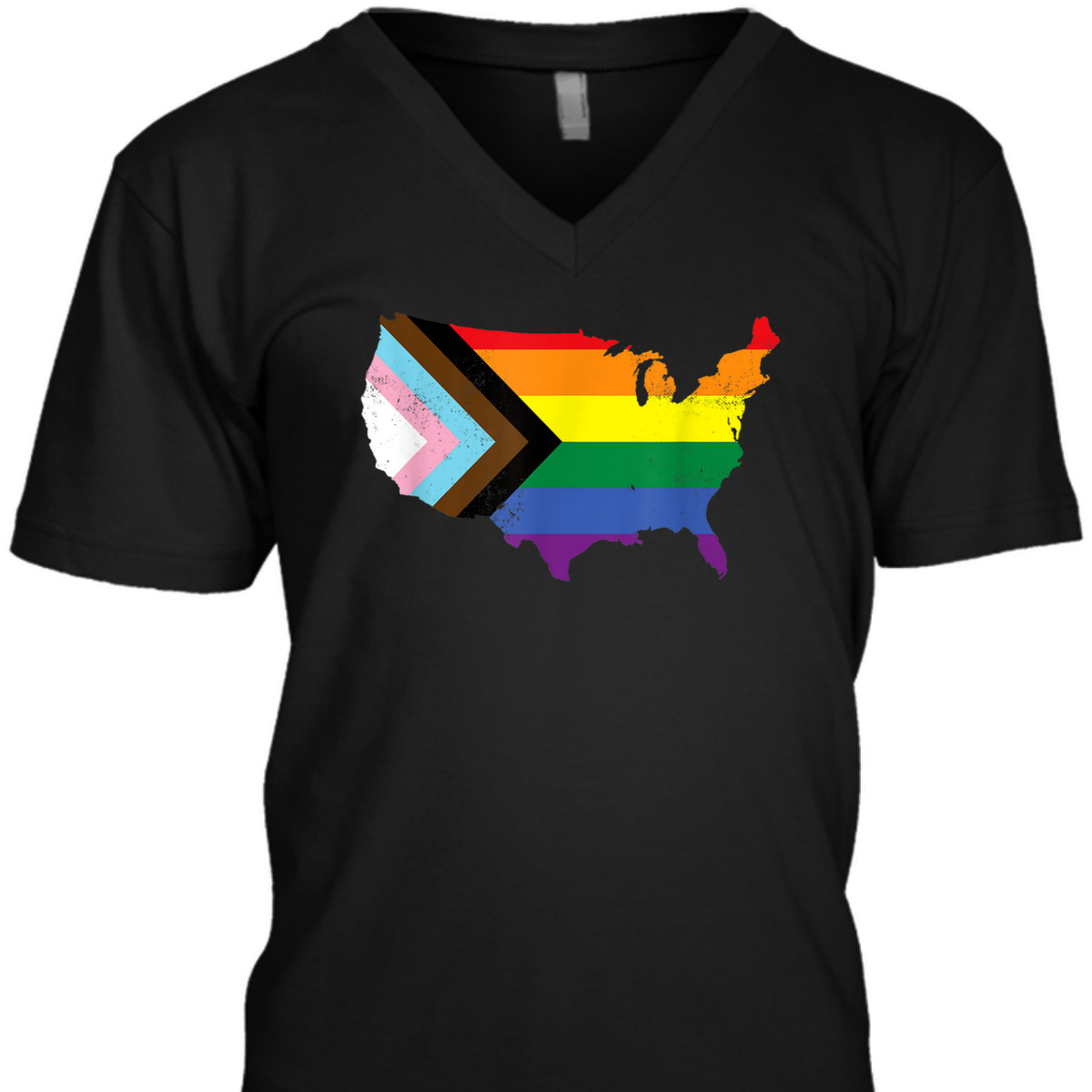 Progress Pride Flag USA LGBTQ Equality Gay Bi Pride July 4th T-Shirt Progress Pride Flag USA LGBTQ Equality Gay Bi Pride July 4th T-Shirt