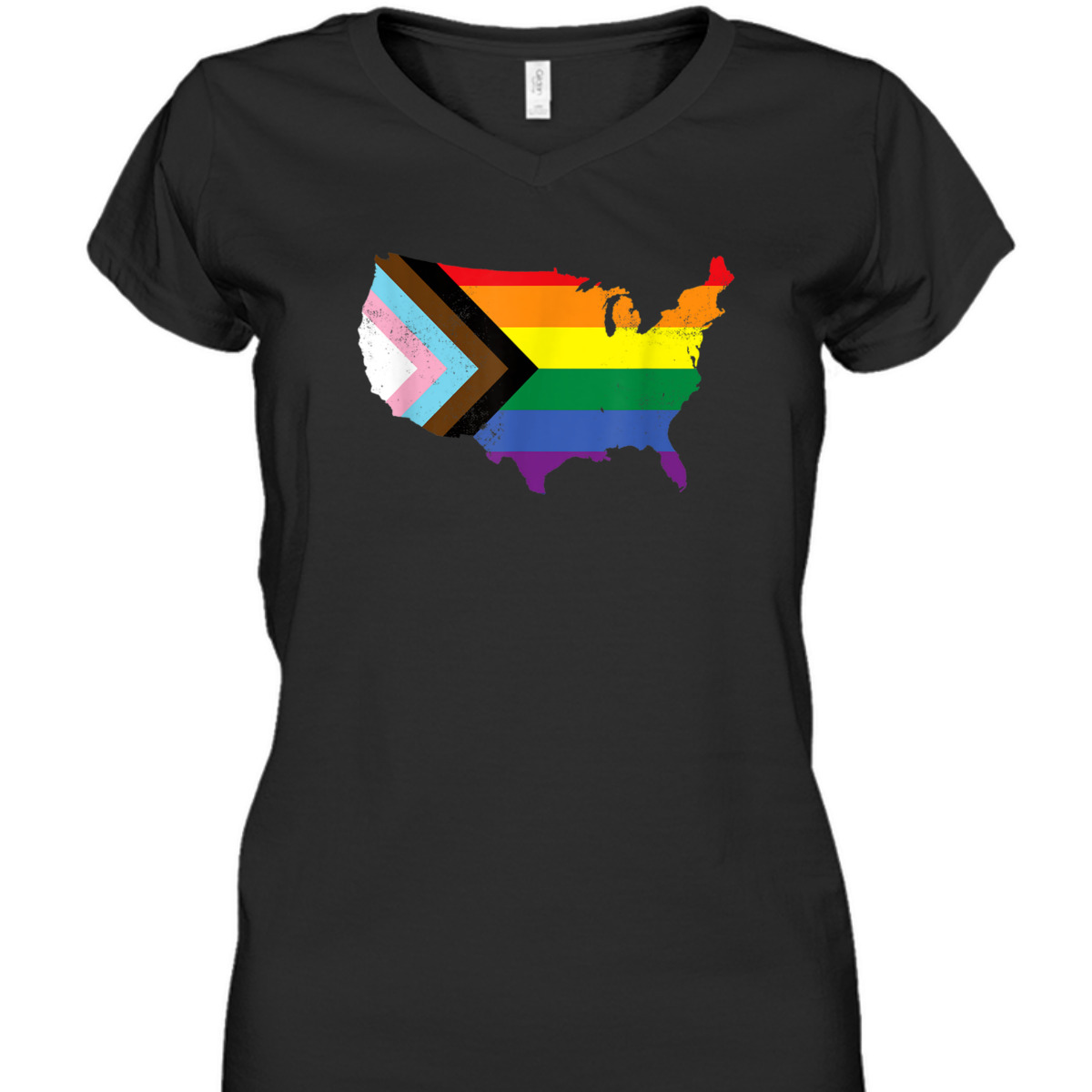 Progress Pride Flag USA LGBTQ Equality Gay Bi Pride July 4th T-Shirt Progress Pride Flag USA LGBTQ Equality Gay Bi Pride July 4th T-Shirt