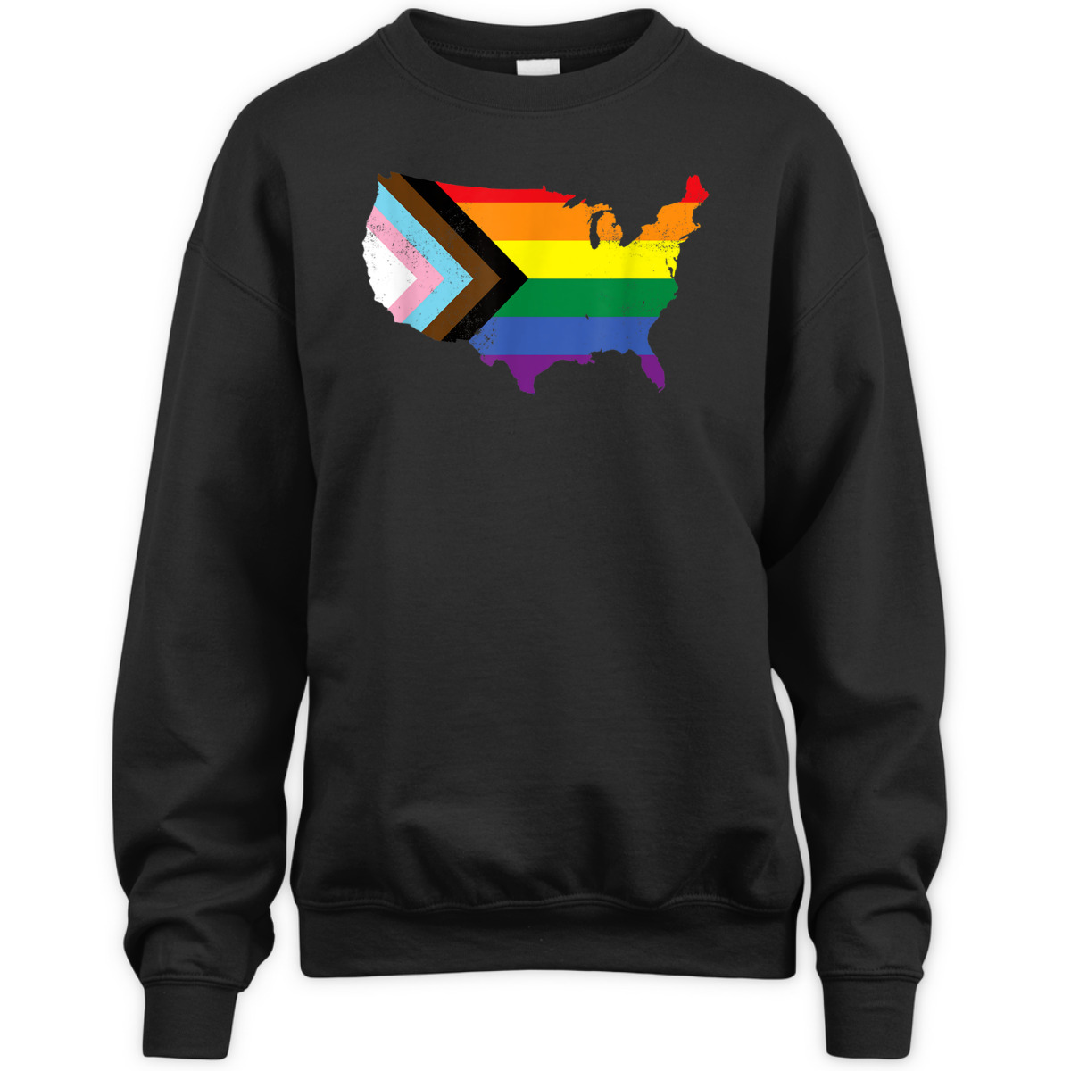 Progress Pride Flag USA LGBTQ Equality Gay Bi Pride July 4th T-Shirt