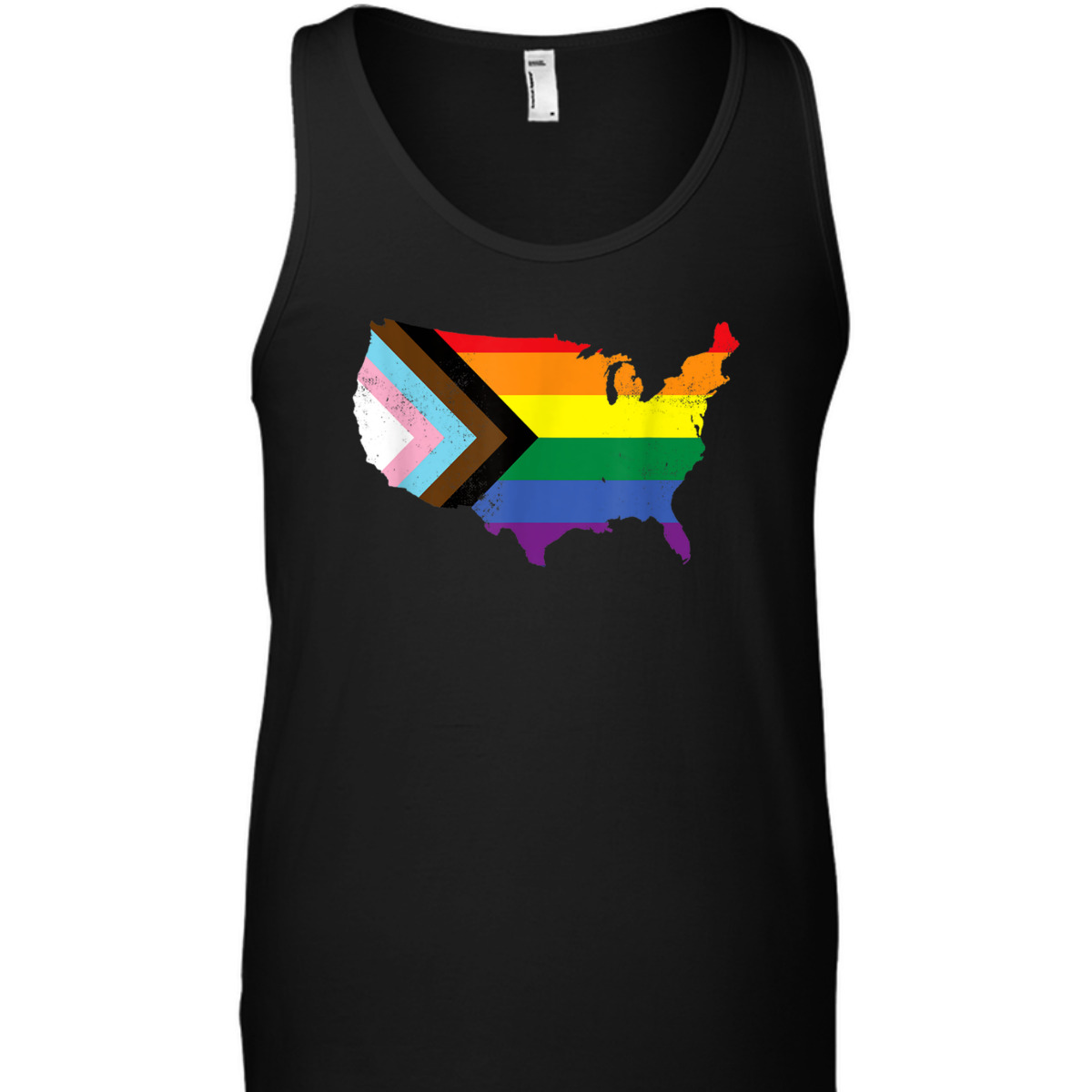 Progress Pride Flag USA LGBTQ Equality Gay Bi Pride July 4th T-Shirt Progress Pride Flag USA LGBTQ Equality Gay Bi Pride July 4th T-Shirt