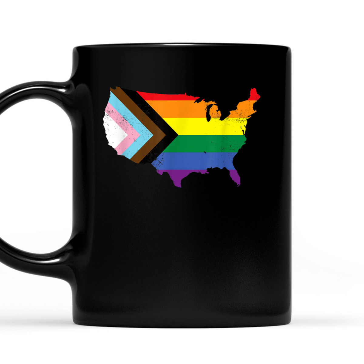 Progress Pride Flag USA LGBTQ Equality Gay Bi Pride July 4th T-Shirt