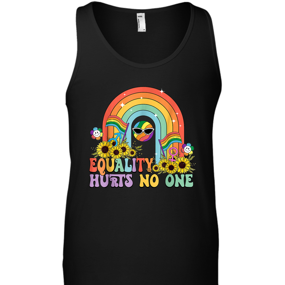 Equality Hurts No One Feminist Rainbow LGBT Human Rights T-Shirt Equality Hurts No One Feminist Rainbow LGBT Human Rights T-Shirt