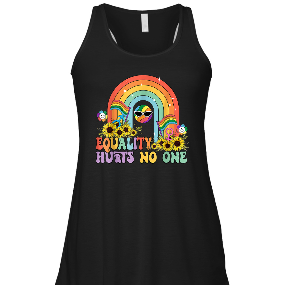 Equality Hurts No One Feminist Rainbow LGBT Human Rights T-Shirt Equality Hurts No One Feminist Rainbow LGBT Human Rights T-Shirt