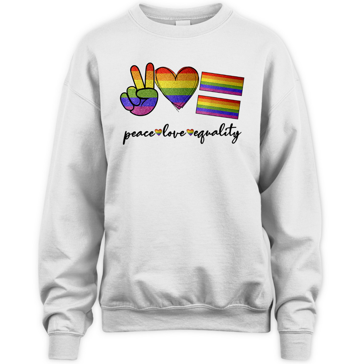 Peace Love Equality Rainbow Flag LGBT Gay Pride Month T-Shirt Peace Love Equality Rainbow Flag LGBT Gay Pride Month T-Shirt