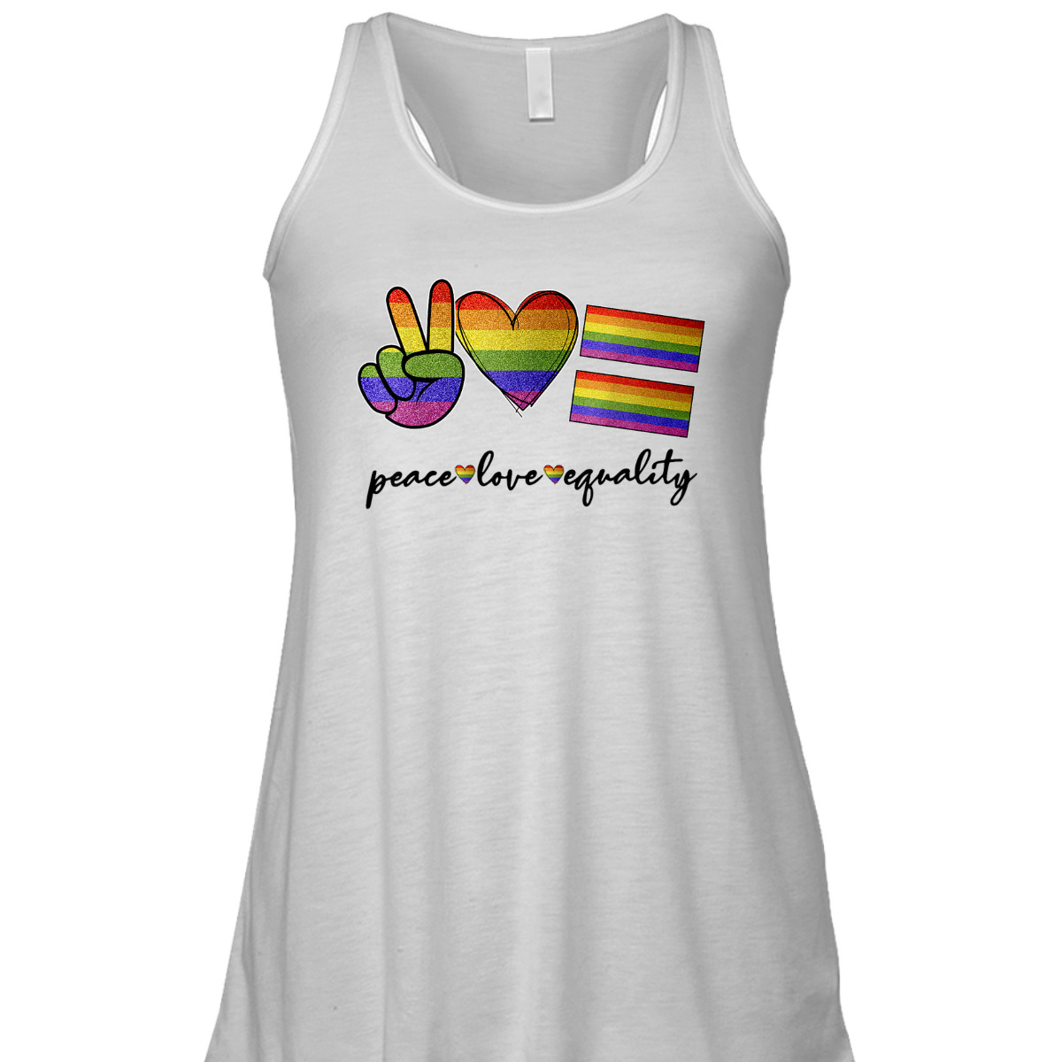 Peace Love Equality Rainbow Flag LGBT Gay Pride Month T-Shirt Peace Love Equality Rainbow Flag LGBT Gay Pride Month T-Shirt