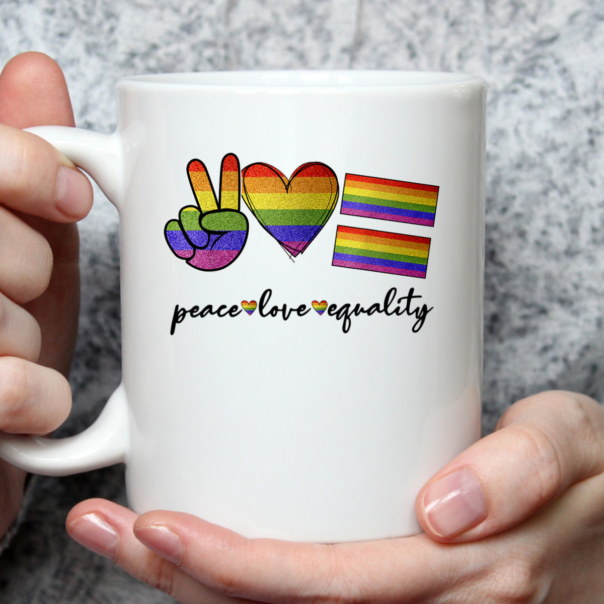Peace Love Equality Rainbow Flag LGBT Gay Pride Month T-Shirt Peace Love Equality Rainbow Flag LGBT Gay Pride Month T-Shirt