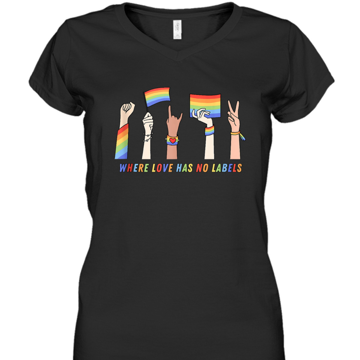 Where Love Has No Labels Rainbow Equality LGBTQ Pride Month T-Shirt