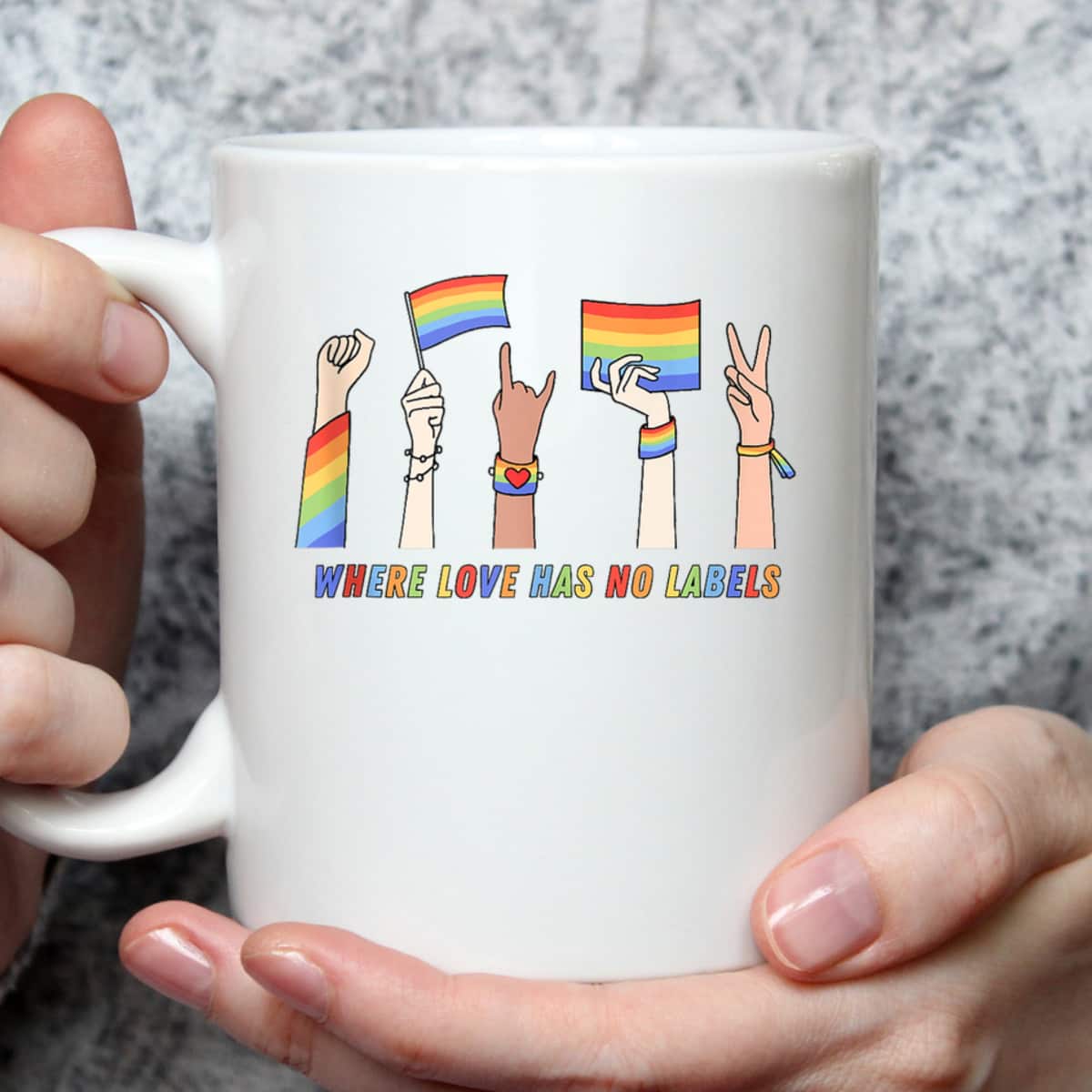 Where Love Has No Labels Rainbow Equality LGBTQ Pride Month T-Shirt