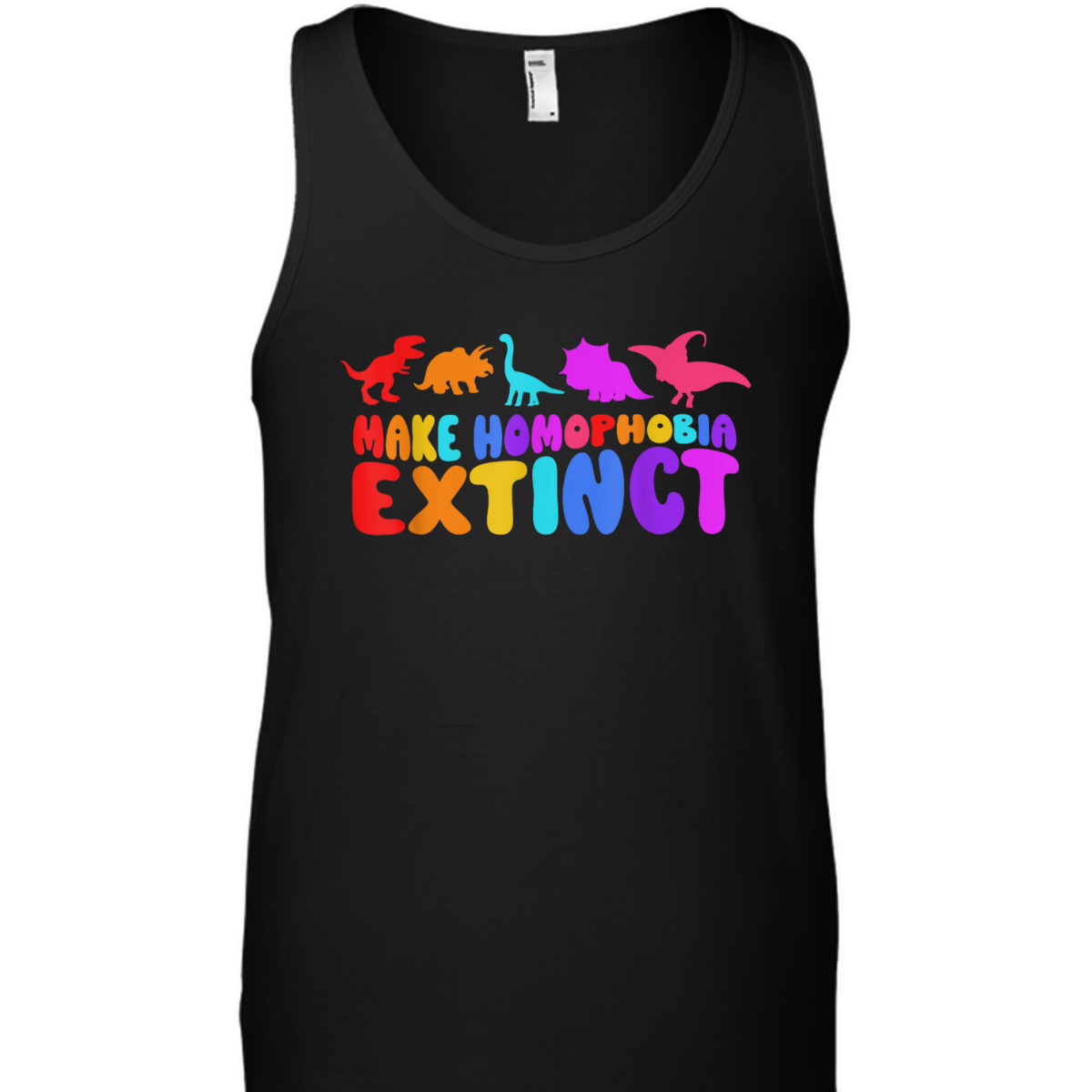 Make Homophobia Extinct LGBT Pride Equality Rainbow Dinosaur T-Shirt Make Homophobia Extinct LGBT Pride Equality Rainbow Dinosaur T-Shirt