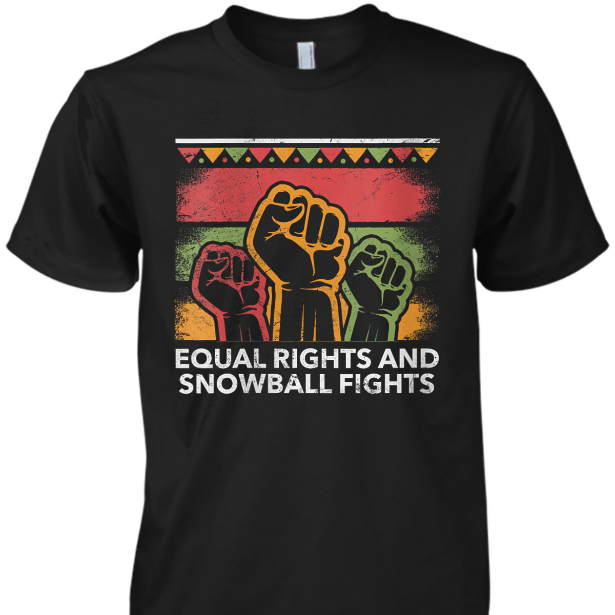 Womens Equal Rights And Snowball Fights Social Justice Human Rights T-Shirt