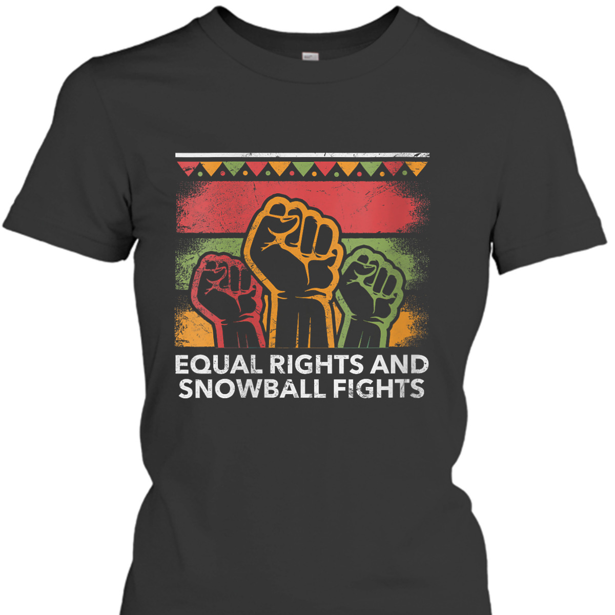 Womens Equal Rights And Snowball Fights Social Justice Human Rights T-Shirt Womens Equal Rights And Snowball Fights Social Justice Human Rights T-Shirt