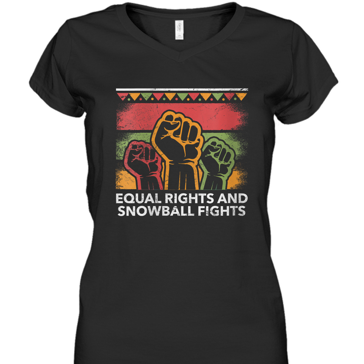 Womens Equal Rights And Snowball Fights Social Justice Human Rights T-Shirt