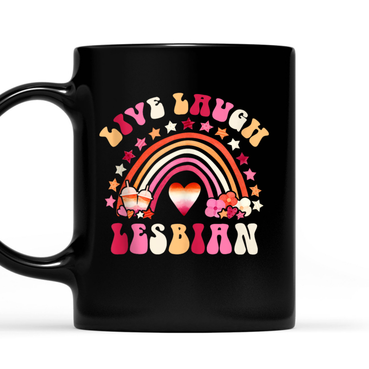 Live Laugh Lesbian Pride Month LGBTQ Equality Retro Groovy T-Shirt Live Laugh Lesbian Pride Month LGBTQ Equality Retro Groovy T-Shirt