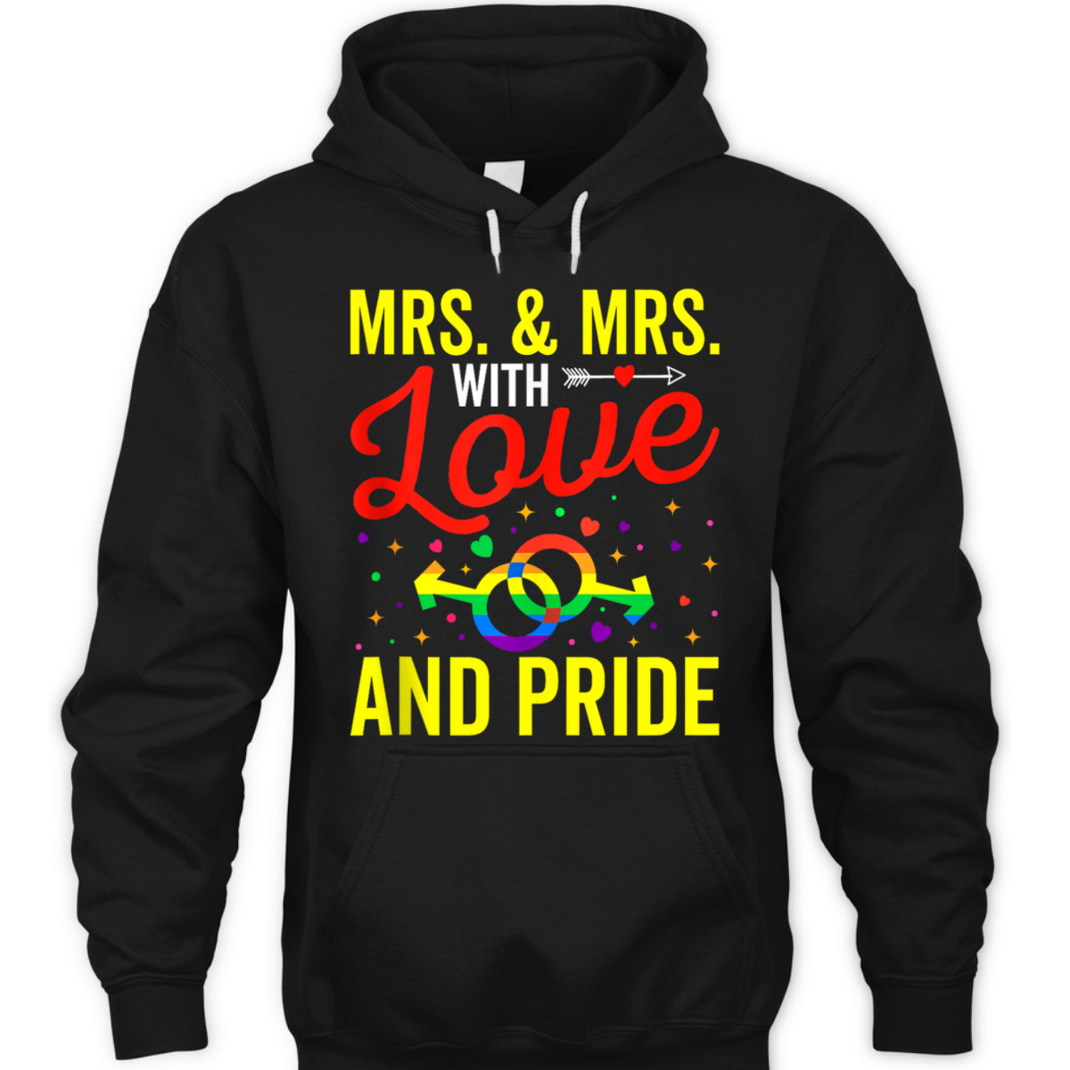 Mrs & Mrs LGBTQ Gay Wedding Equality Pride Awareness Month T-Shirt
