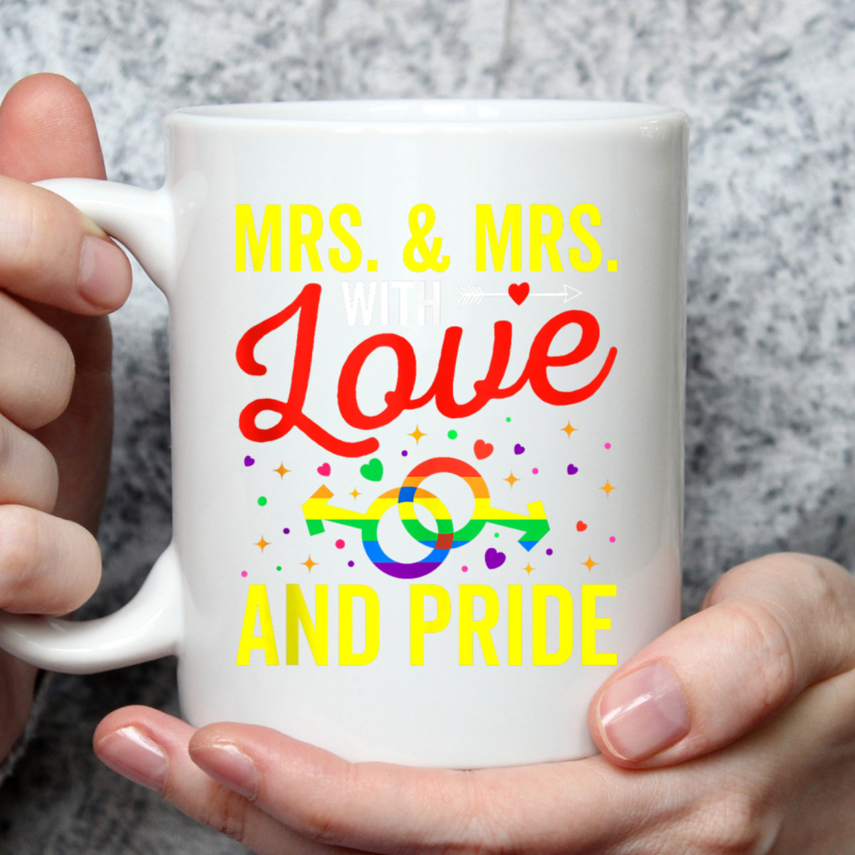 Mrs & Mrs LGBTQ Gay Wedding Equality Pride Awareness Month T-Shirt