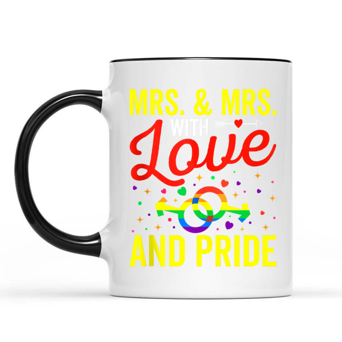 Mrs & Mrs LGBTQ Gay Wedding Equality Pride Awareness Month T-Shirt