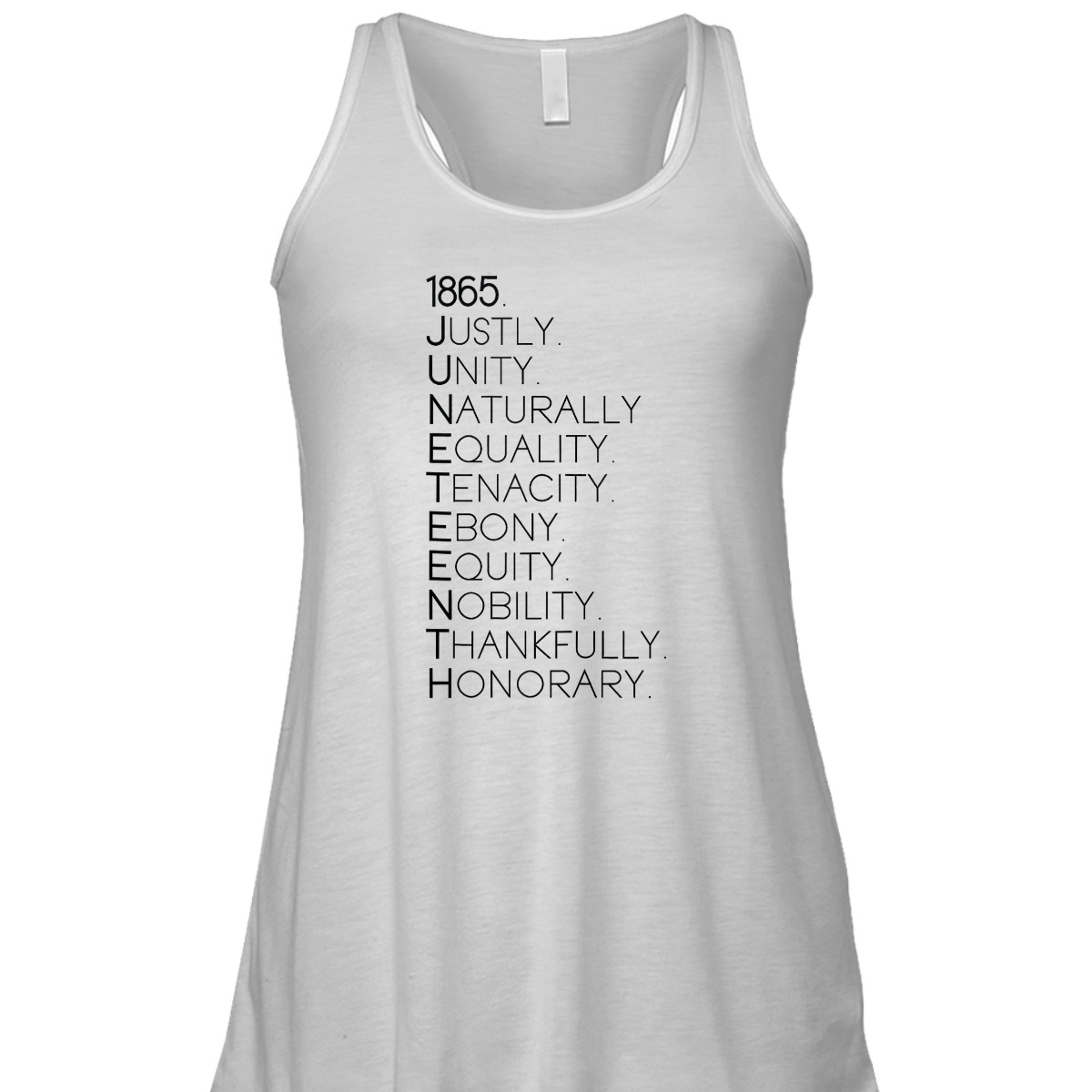 1865 Juneteenth Justly Unity Naturally Equality Tenacity T-Shirt