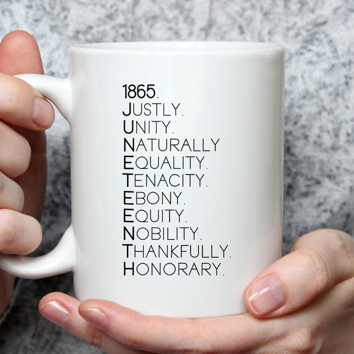 1865 Juneteenth Justly Unity Naturally Equality Tenacity T-Shirt 1865 Juneteenth Justly Unity Naturally Equality Tenacity T-Shirt