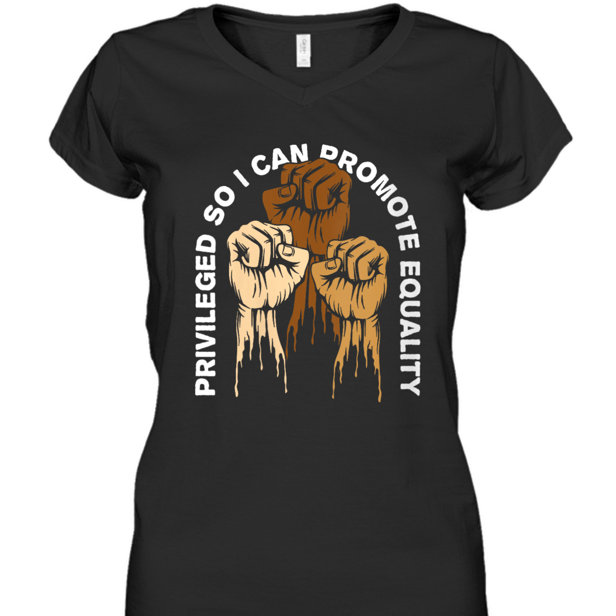 Womens Privileged So I Can Promote Equality Anti Racist T-Shirt
