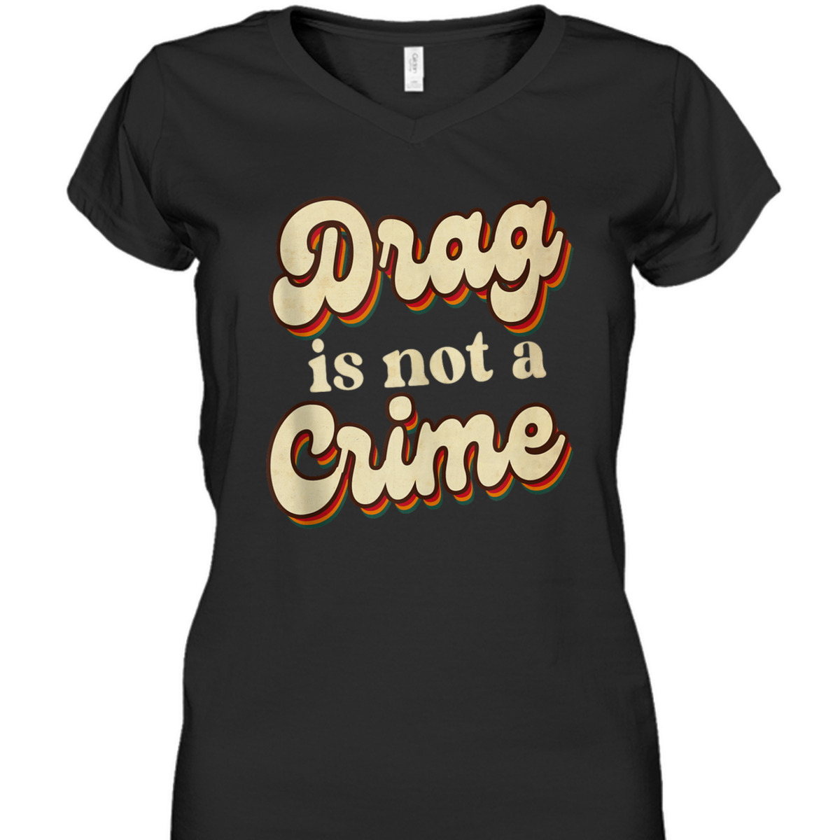Drag Is Not A Crime LGBT Gay Pride Equality Retro Groovy T-Shirt