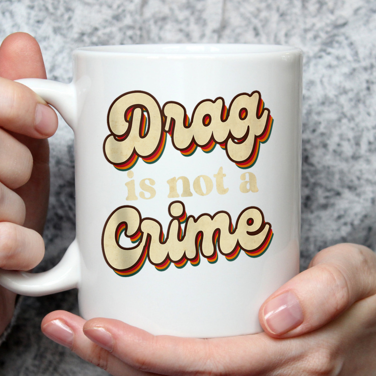 Drag Is Not A Crime LGBT Gay Pride Equality Retro Groovy T-Shirt