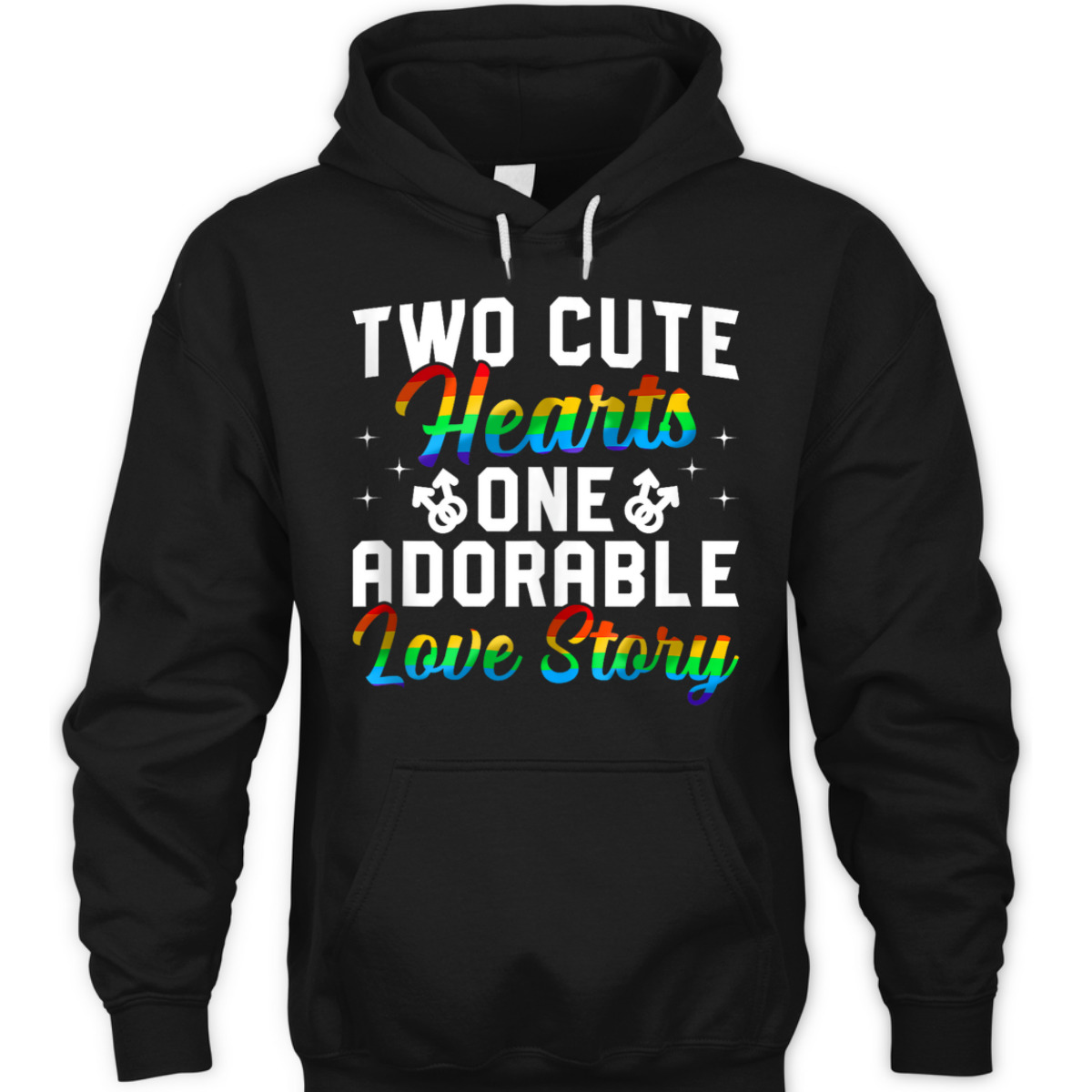 Cute Hearts LGBTQ Gay Wedding Equality Pride Awareness Month T-Shirt