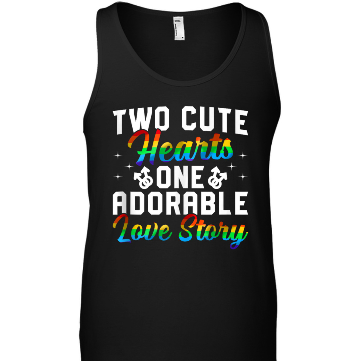 Cute Hearts LGBTQ Gay Wedding Equality Pride Awareness Month T-Shirt