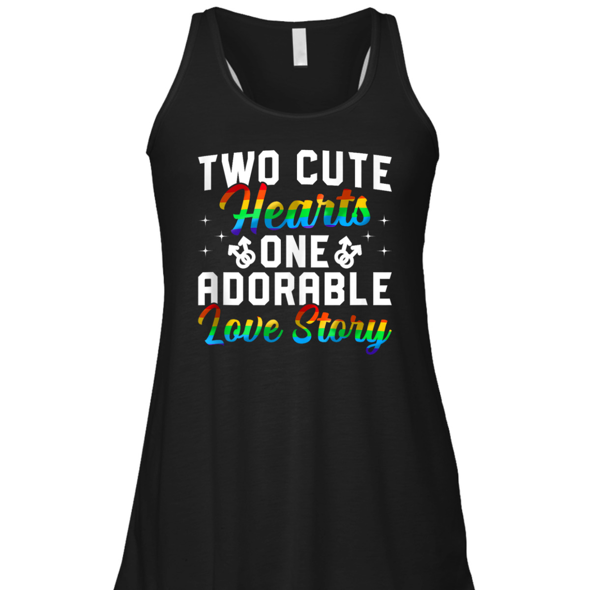 Cute Hearts LGBTQ Gay Wedding Equality Pride Awareness Month T-Shirt