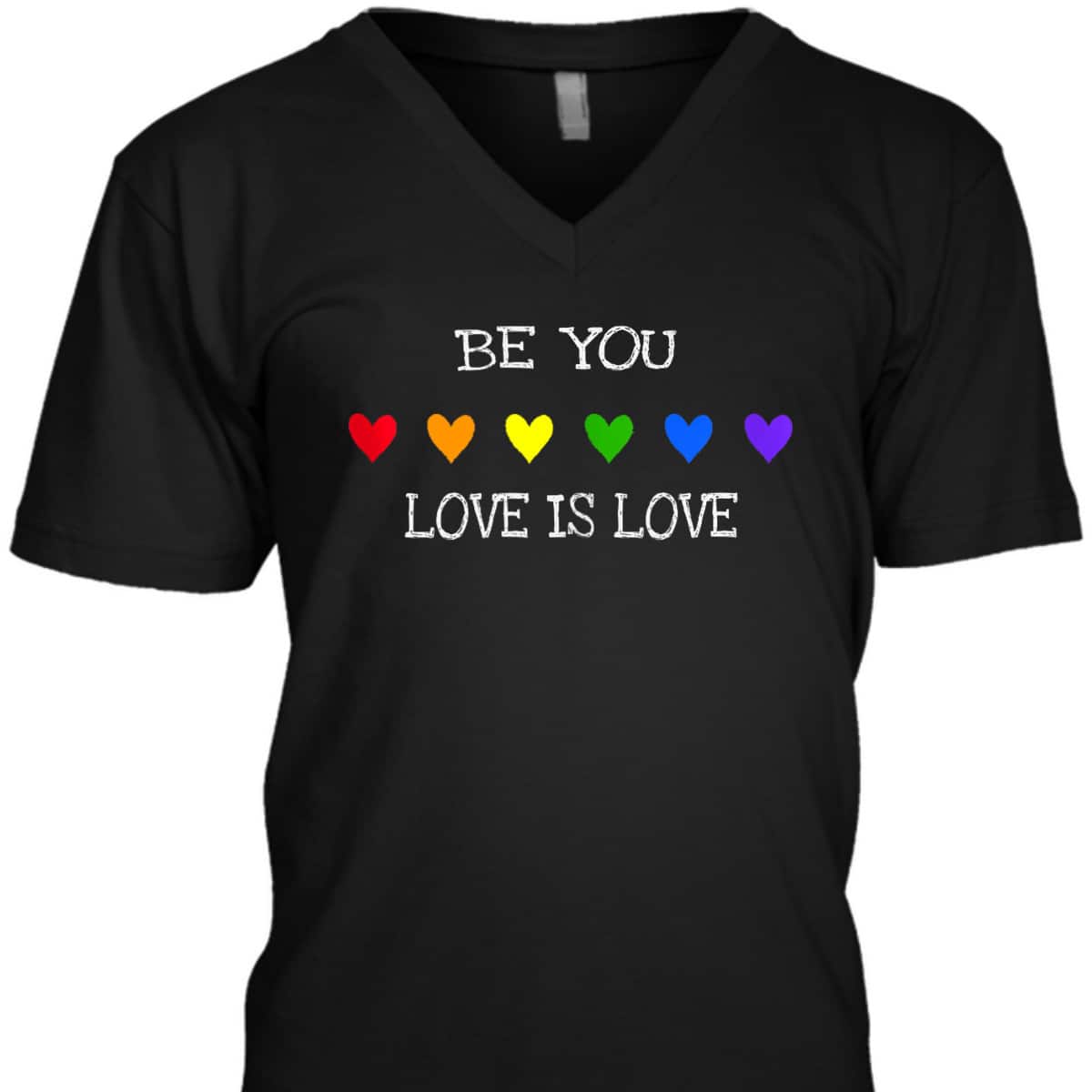 Gay Pride LGBTQ Equality Rainbow Hearts T-Shirt Gay Pride LGBTQ Equality Rainbow Hearts T-Shirt