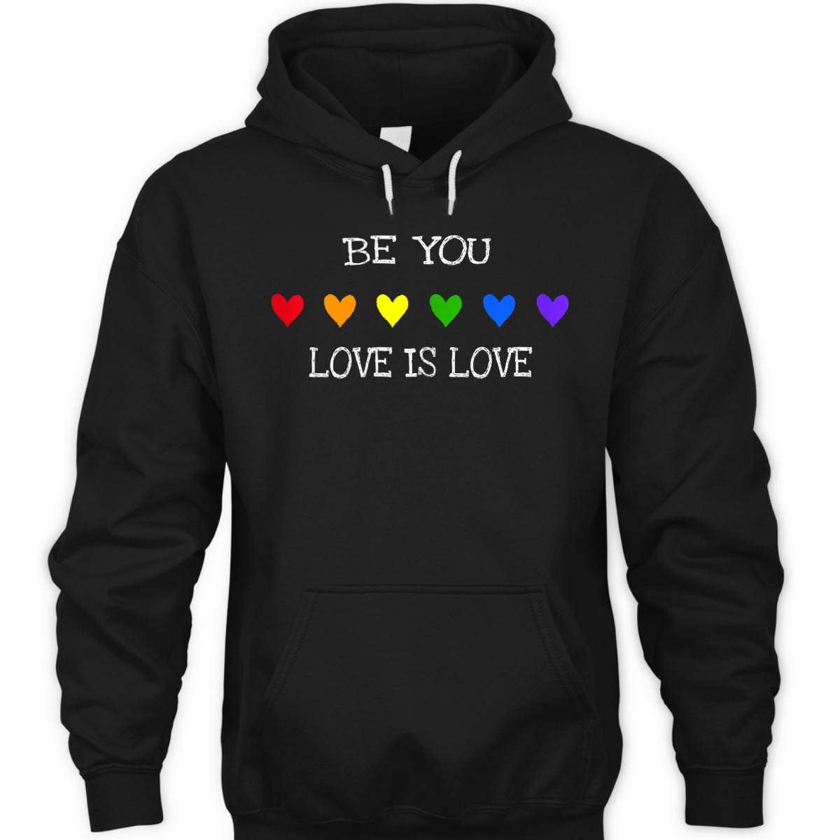 Gay Pride LGBTQ Equality Rainbow Hearts T-Shirt