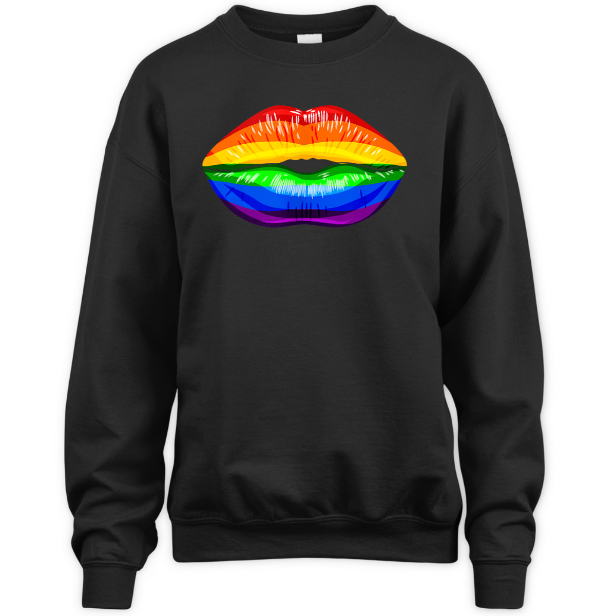 Gay Pride LGBTQ Equality Rainbow Kissing Lips T-Shirt Gay Pride LGBTQ Equality Rainbow Kissing Lips T-Shirt