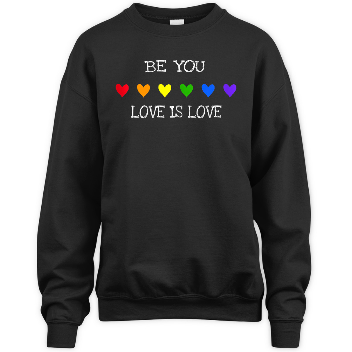 Gay Pride LGBTQ Equality Rainbow Hearts T-Shirt
