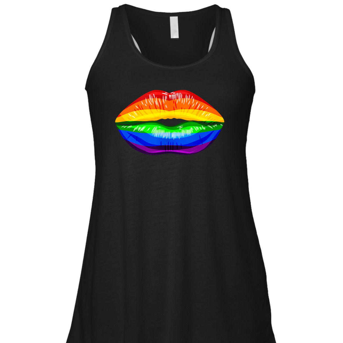 Gay Pride LGBTQ Equality Rainbow Kissing Lips T-Shirt Gay Pride LGBTQ Equality Rainbow Kissing Lips T-Shirt