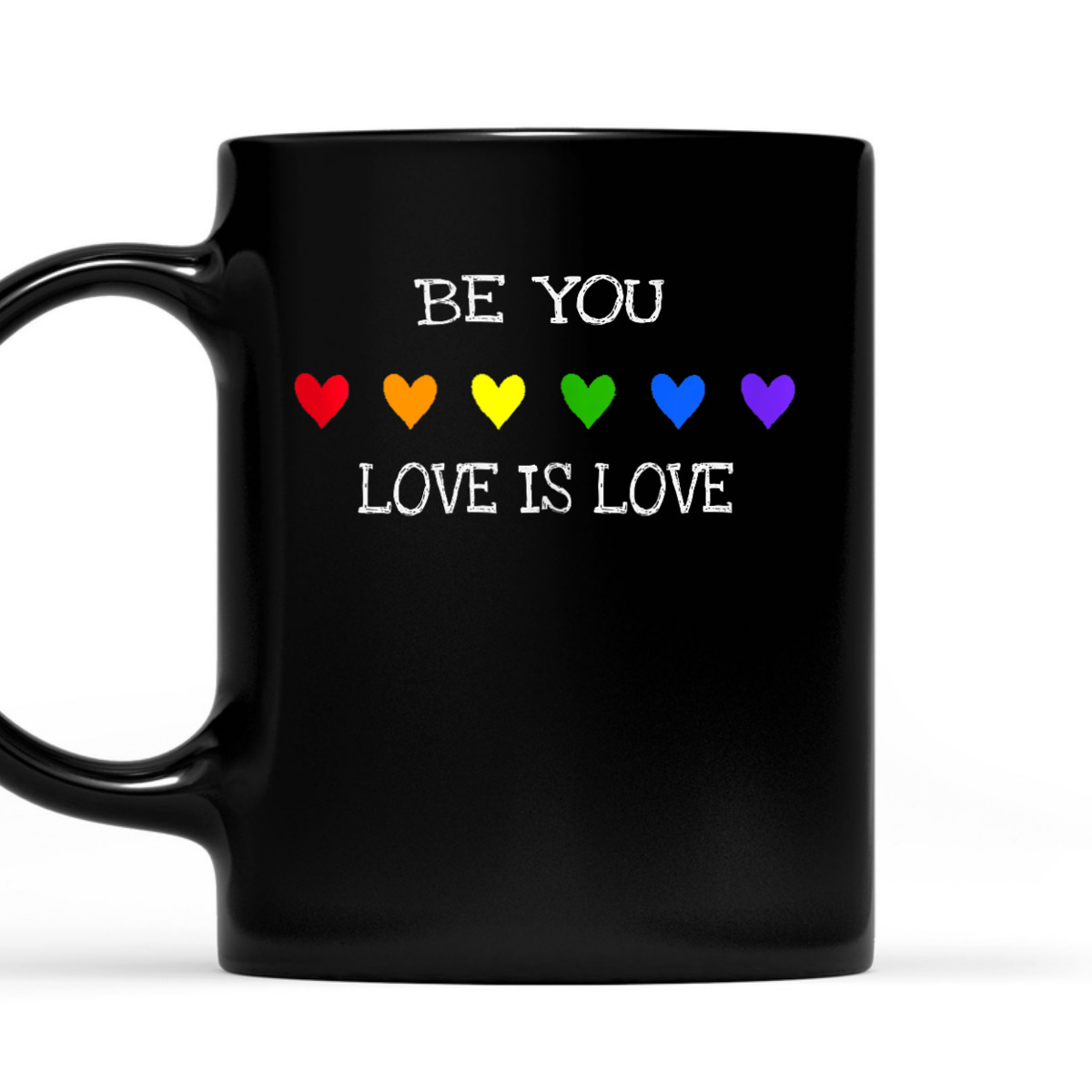Gay Pride LGBTQ Equality Rainbow Hearts T-Shirt