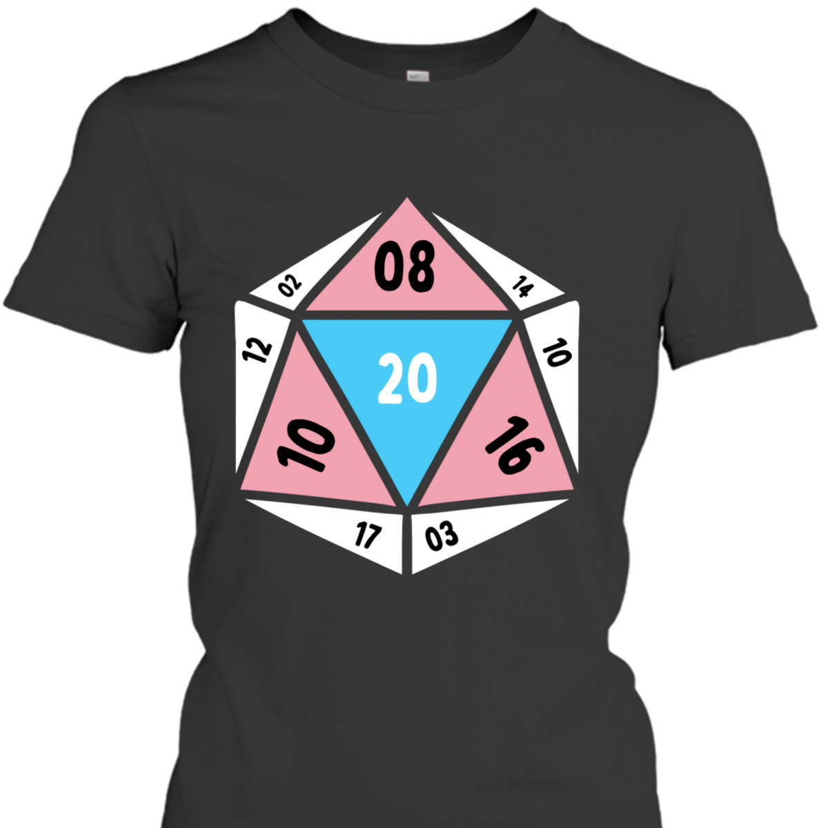 Transgender D20 Dice Trans Pride LGBT Gender Equality Gaymer T-Shirt