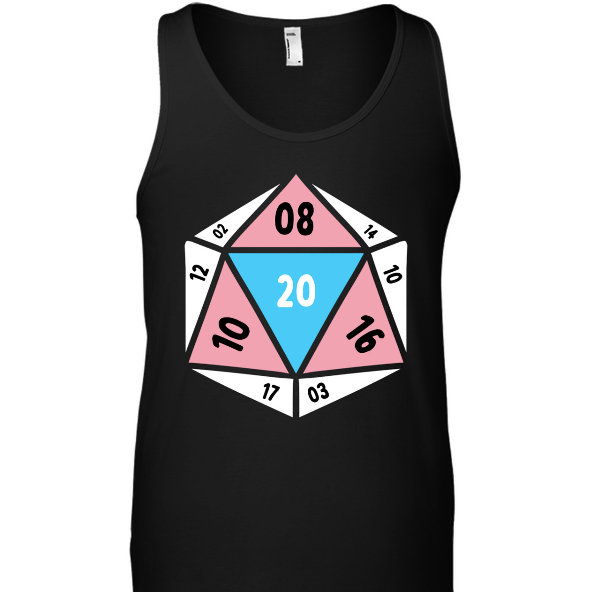 Transgender D20 Dice Trans Pride LGBT Gender Equality Gaymer T-Shirt