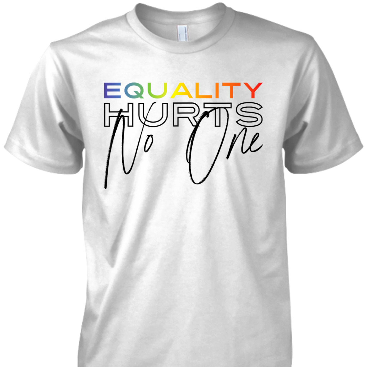 Equality Hurts No One Retro 80s Bi Trans Gay Pride T-Shirt