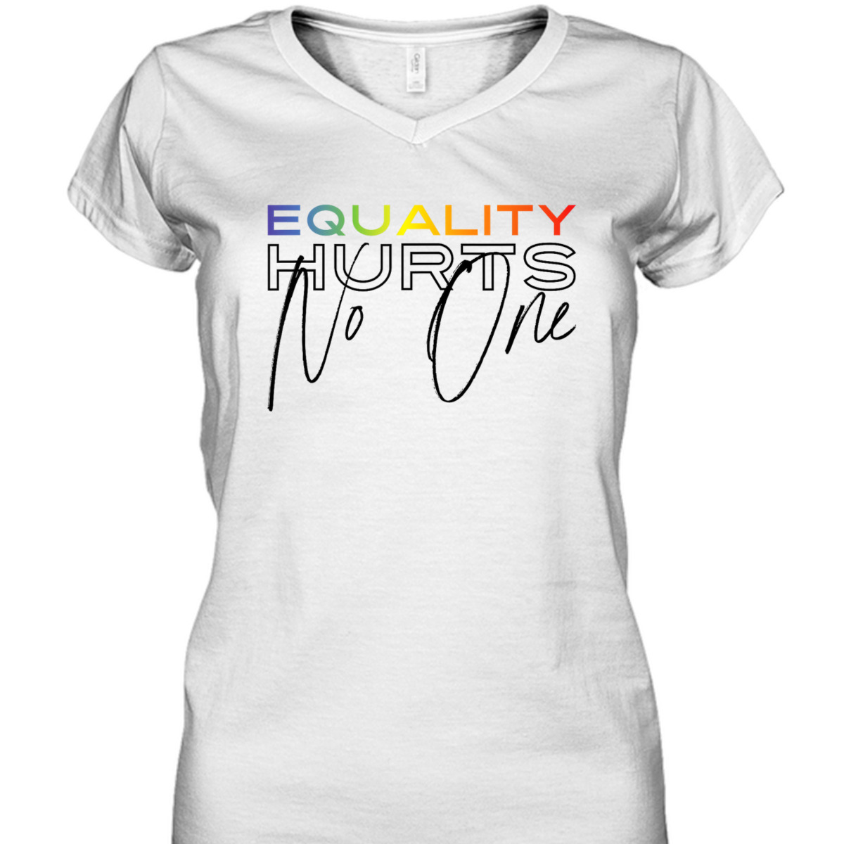 Equality Hurts No One Retro 80s Bi Trans Gay Pride T-Shirt