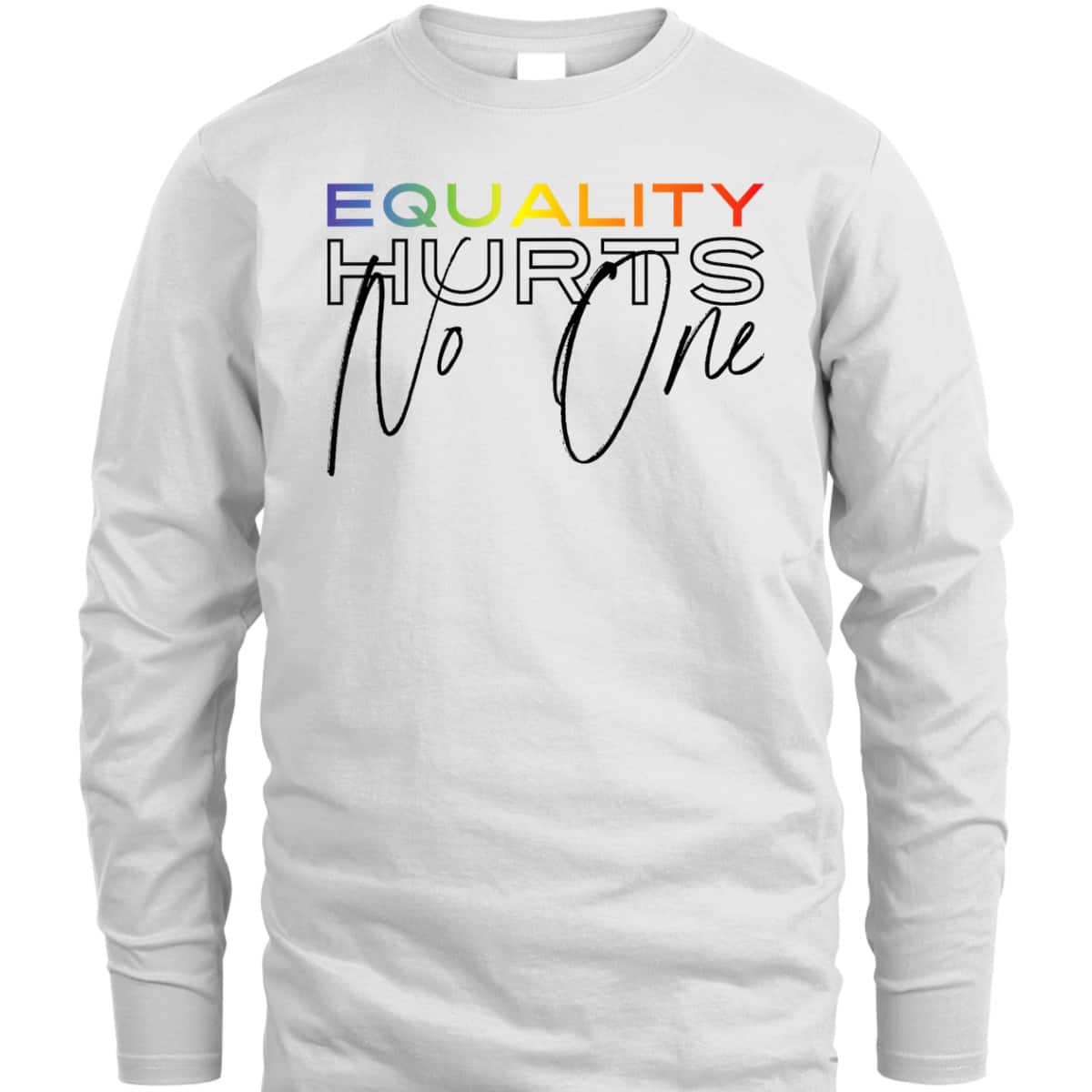 Equality Hurts No One Retro 80s Bi Trans Gay Pride T-Shirt