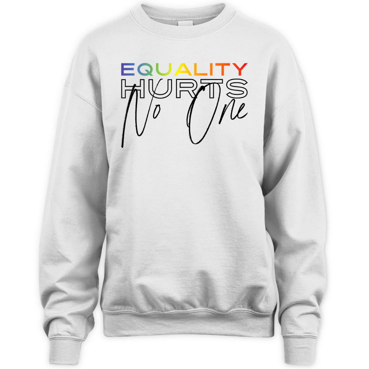 Equality Hurts No One Retro 80s Bi Trans Gay Pride T-Shirt Equality Hurts No One Retro 80s Bi Trans Gay Pride T-Shirt