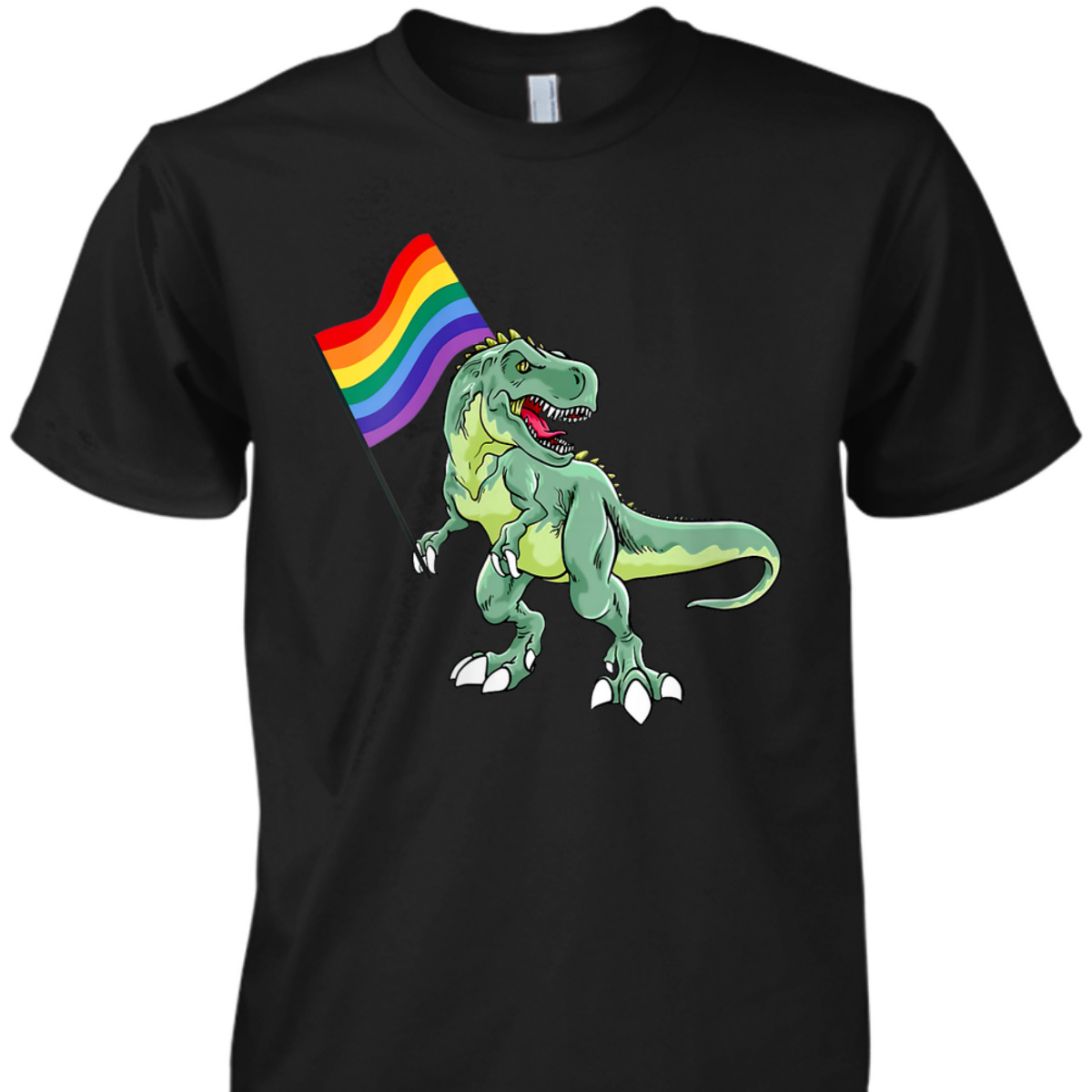 Womens LGBTQ Rainbow Dinosaur Pride Month Equality Love Is Love Hum T-Shirt