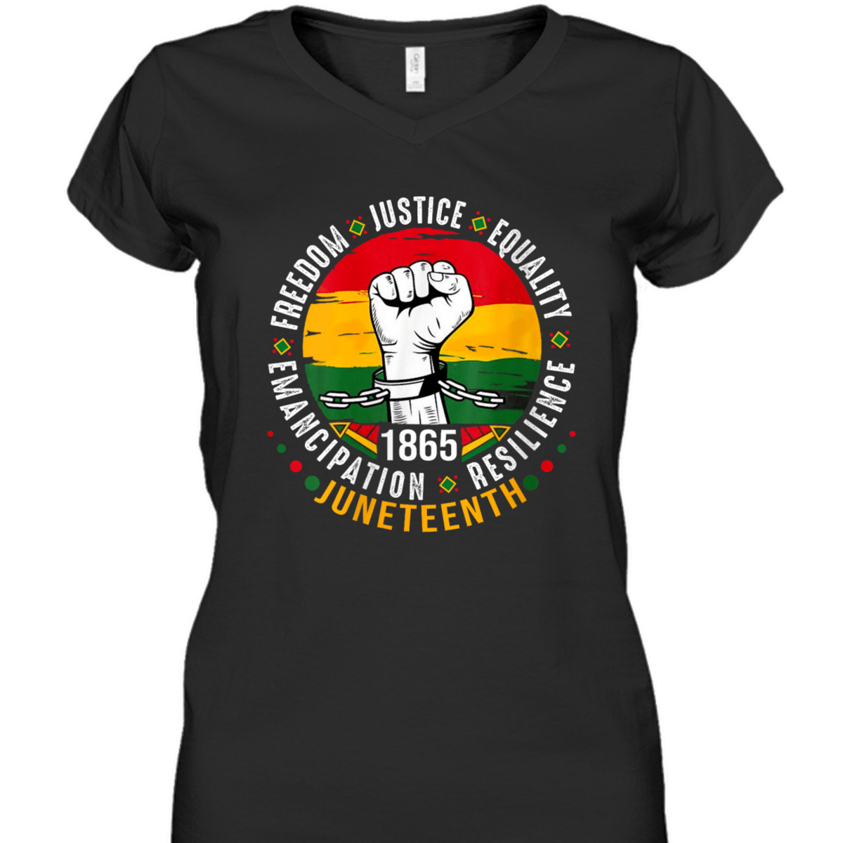 Womens Juneteenth 1865 Freedom Justice Equality Emancipation T-Shirt Womens Juneteenth 1865 Freedom Justice Equality Emancipation T-Shirt