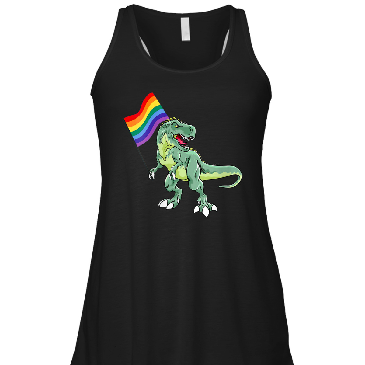 Womens LGBTQ Rainbow Dinosaur Pride Month Equality Love Is Love Hum T-Shirt