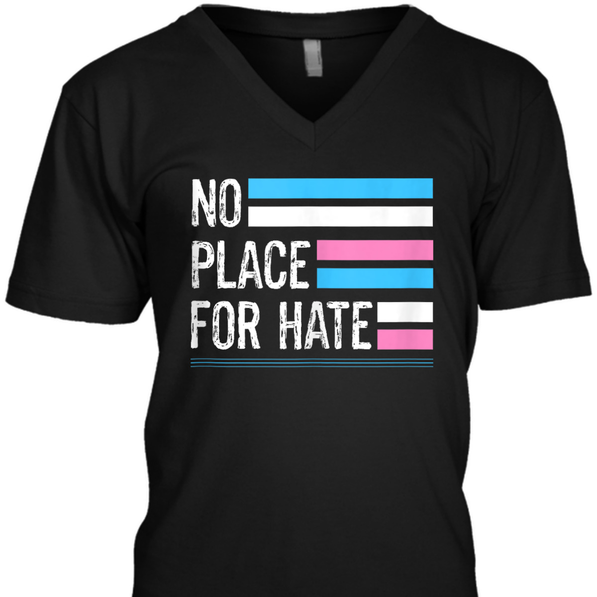 No Place For Hate LGBTQ Transgender Pride Equality Support T-Shirt