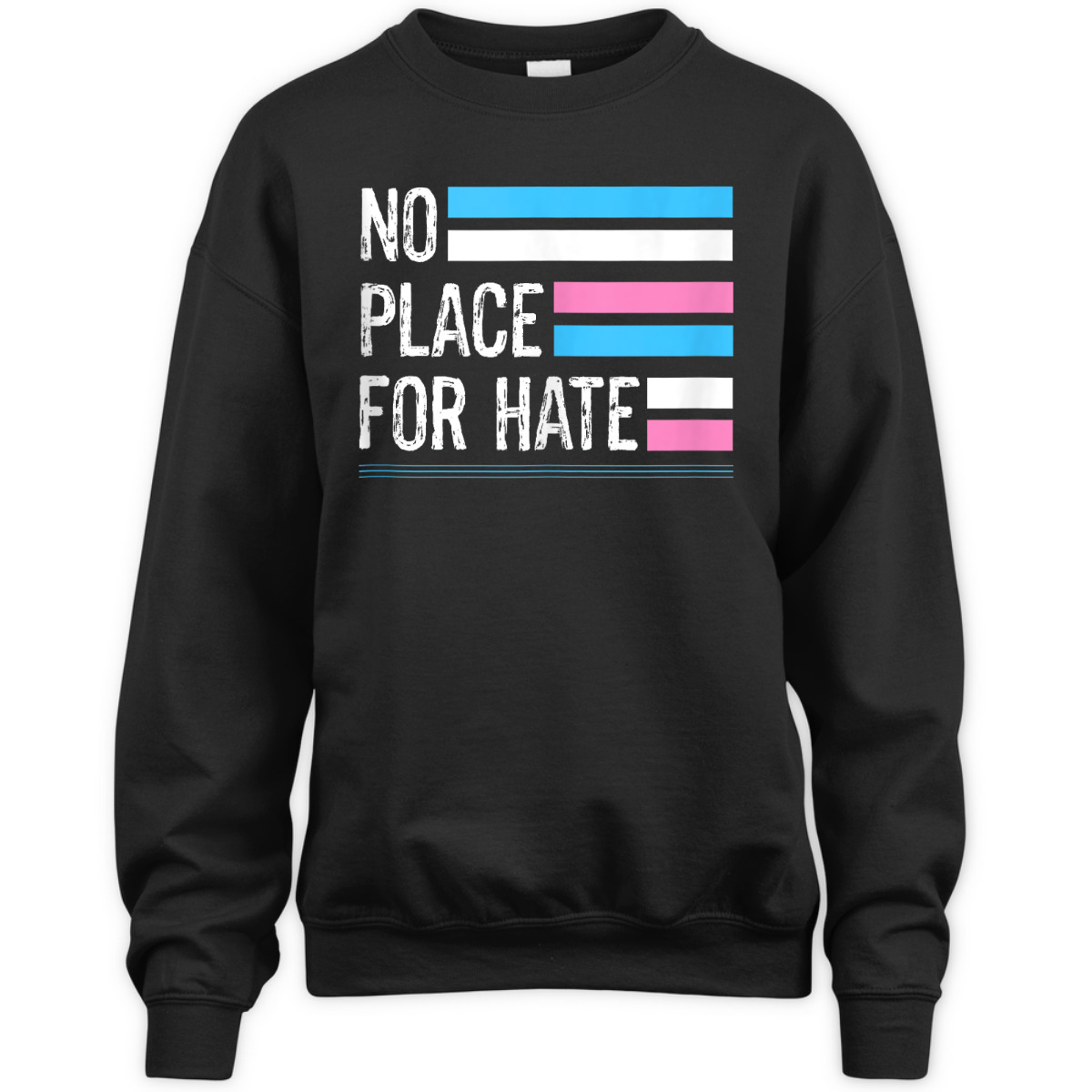 No Place For Hate LGBTQ Transgender Pride Equality Support T-Shirt